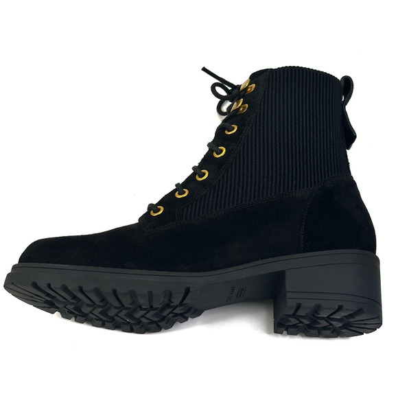 Cole Haan Camea II Waterproof Combat Boots Black Suede Womens Size 7.5B New $290 - Picture 5 of 12